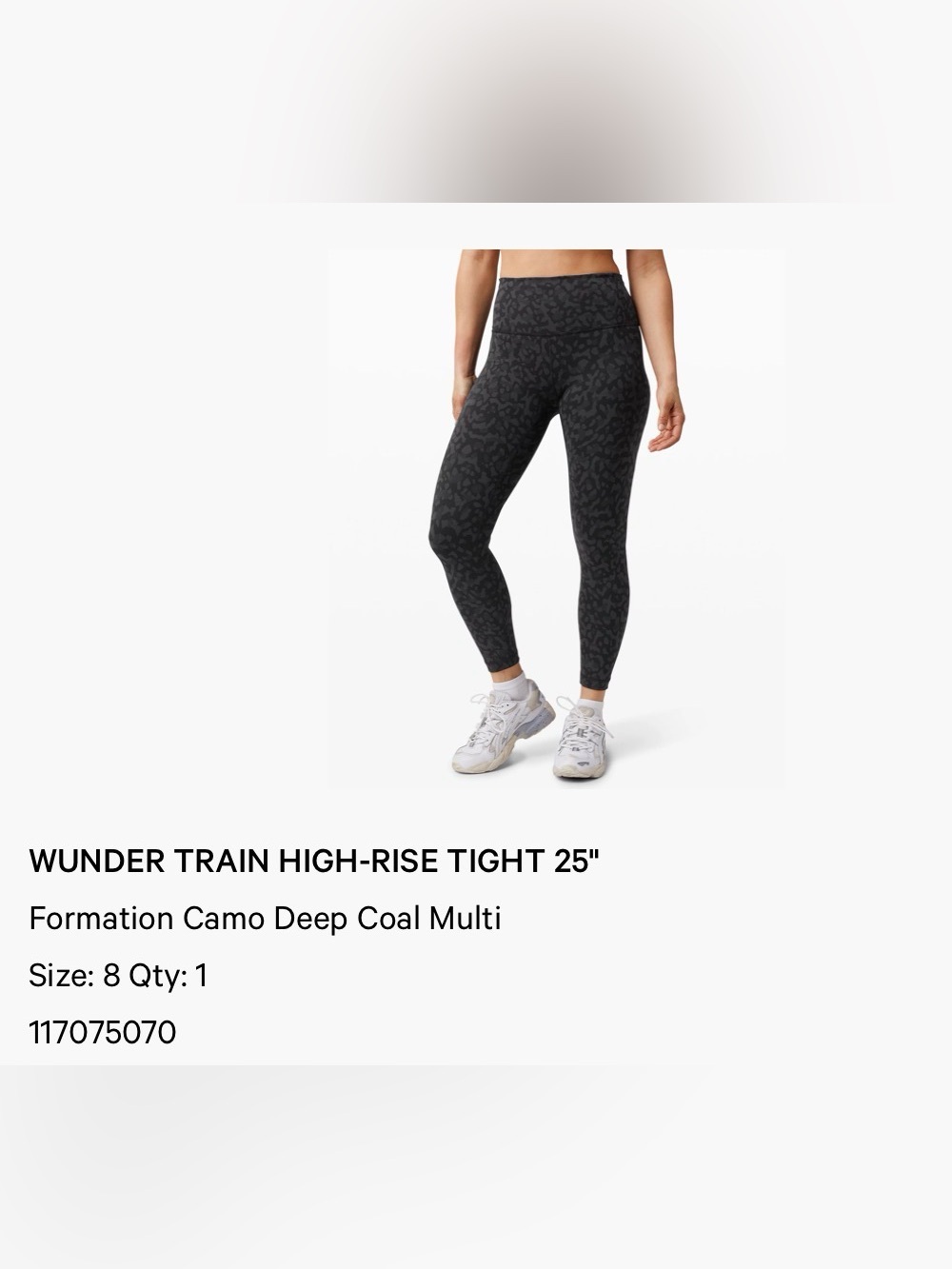 LULULEMON High-Rise 25" Performance Tights - Deep Coal Camo